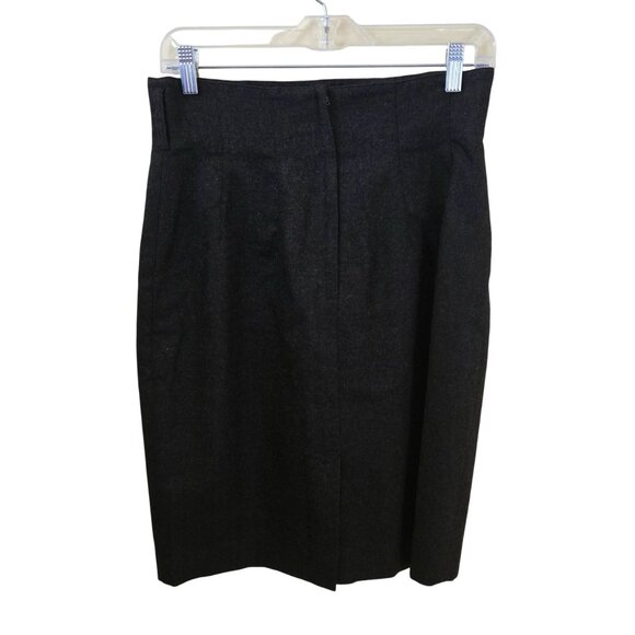 Giorgio Sant Angelo Vintage Wool Charcoal Gray Pencil Skirt Size 12 - Picture 2 of 4